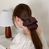 French Vintage Style Solid Color Hair Ties Elegant Chic Hair Accessories for Women and Girls Graceful Scrunchies in Stock