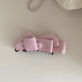 Brand New Fashion Solid Color Bowknot Hair Clips for Girls Cute Sweet Chic Banana Clips for Women Ladies Hair Accessories