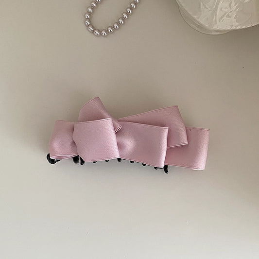 Brand New Fashion Solid Color Bowknot Hair Clips for Girls Cute Sweet Chic Banana Clips for Women Ladies Hair Accessories