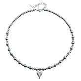 Fashion Simple Heart Beads Minimalistic Necklaces for Girls Sweet Cute Bracelets Jewelry for Women Ladies Accessories Wholesale