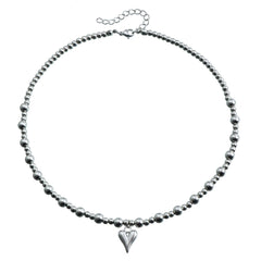 Fashion Simple Heart Beads Minimalistic Necklaces for Girls Sweet Cute Bracelets Jewelry for Women Ladies Accessories Wholesale