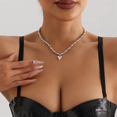 Fashion Simple Heart Beads Minimalistic Necklaces for Girls Sweet Cute Bracelets Jewelry for Women Ladies Accessories Wholesale