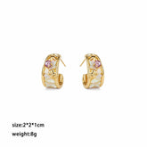 Fashion Freshwater Pearl Crushed Shell S925 Silver Earrings for Girls Vintage Jewelry for Women Ladies Wholesale China Factory