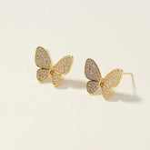 Classic Butterfly Simple Trendy Stud Earrings for Girls Leopard Glitter Jewelry for Women Ladies Accessories Elegant Bijuterias