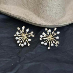 Women Creative Design Hot Sale Flower Shape Small Stud Earring Fashion Chic Beauty Bulk Order Jewelry Accessory for Female Daily