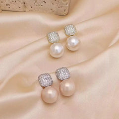 Ladies Imitation Pearl Classic Small Drop Earring Elegant Fashion Graceful Charms Affordable Bulk Jewelry Accessories for Daily