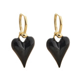 Retro Earrings Elegant Simple Red Glaze Love Earrings High-end Light Luxury for Women Heart-shaped Earring Autumn and Winter
