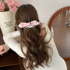Women's Sweet Hair Clip Bowknot Lace Banana Clips High-end Fashion Cute Elegant Hair Clips for Girl Wholesale Hair Accessories