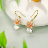 Female Flower Bow Imitation Pearl Decorative Drop Earring Fashion Elegant Beauty Bulk Order Jewelry Accessories for Women Daily