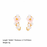 Fashion Flower Copper 18K Gold Plated Hoop Earrings for Girls Sweet Butterfly Jewelry for Women Ladies Wholesale China Supplier