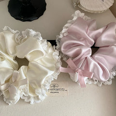 Fashion Lustrous Lace Elegant Scrunchies for Girls Sweet Cute Trendy Hair Ties for Women Ladies Hair Accessories in Stock