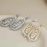 Exaggerated Luxury Elegant Sweet Drop Earrings for Girls Glitter Classic Vintage Jewelry for Women Ladies Accessories Wholesale