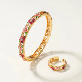 Luxury Dainty Bold Fashion Trendy Bangles Elegant Rings for Girls Graceful Stylish Jewelry Sets for Women Ladies Accessories