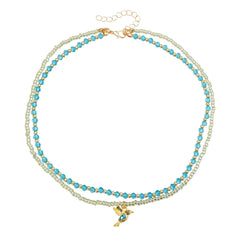 Fashion Bird Animals Sweet Elegant Necklaces for Girls Trendy Stylish Beads Jewellry Suits for Women Ladies Female Accessories