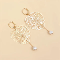 Fashion Sweet Leafs Trendy Elegant Drop Earrings for Girls Stylish Dainty Glamorous Graceful Jewelry for Women Ladies Accessory