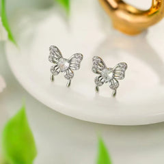 Women Bow Shape Rhinestone Mini Stud Earring Fashion Glitter Sparking Simple Bulk Jewelry Accessories for Girls Daily Office Use