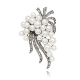 Fashion Glitter Imiattion Pearl Sparkle Brooches for Girls Sweet Elegant Sparkle Pins Jewelry for Women Ladies Accessories