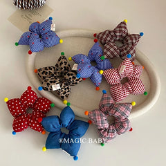 Fashion Star Leopard Polka Dot Scrunchies for Baby Girls Colorful Hair Ties for Kids Children Hair Accessories Chinese Supplier