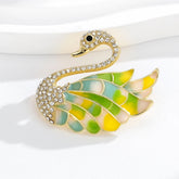Fashion Sweet Swan Elegant Sweet Brooches for Girls Stylish Glamorous Charms Pins Jewelry for Women Ladies Accessories Wholesale