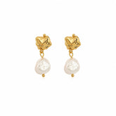 Fashion Freshwater Pearl S925 Silver Drop Earrings for Girls Classic Elegant Jewelry for Women 18k Gold Plated Wholesale Low MOQ
