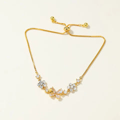 Fashion Trendy Butterfly Flower Floral Glitter Rhinestone Necklaces for Girls Elegant Charms Jewelry for Women Lady Accessories