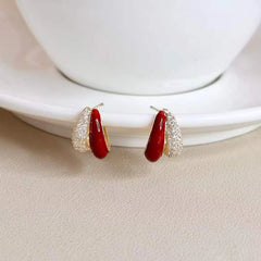 Chic Simple Minimalistic Glamorous Heart Shaped Hoop Earrings for Girls Sweet Trendy Jewelry for Women Ladies Accessories