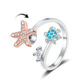 Best Seller Turtle Star Rotating Rings Fashionable Cute Stress-relieving Anxiety-alleviating Rings Women Accessories Wholesale