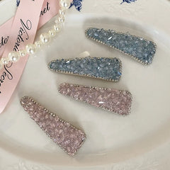 Women Fashion Solid Color Glitter Luxurious Hair Clips for Girls Elegant Sweet Snap Clips for Ladies Hair Accessories in Stock