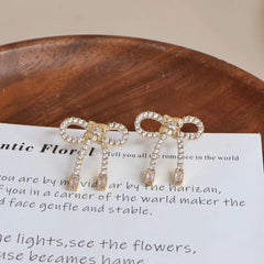 ELegant Stunning Glitter Bowknot Drop Earrings for Girls Sweet Star Graceful Jewelry for Women Ladies Accessories Bijuterias