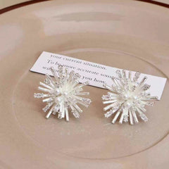 Female Hot Sale New Design Flower Shape Small Stud Earring Trendy Glitter Fashion Elegant Bulk Order Causal Jewelry Accessories