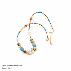Women Shell Baroque Freshwater Pearl Red Agate Abacus Beads Natural Stone Earring Necklace Low MOQ in Stock for Female Daily