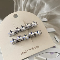 Fashion Star Glitter Simple Luxury Hair Clips for Girls Elegant Sweet Bobby Pins for Women Ladies Hair Accessories in Stock
