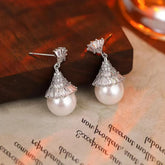 Butterfly Elegant Imitation Pearl Graceful Drop Earrings for Girls Luxury Sweet Jewellry for Women Ladies Accessories Wholesale