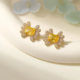 Glamorous Charms Glitter Floral Stud Earrings for Girls Butterfly Animals Jewelry for Women Ladies Accessories Bulk Wholesale