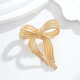 Fashion Simple Minimalistic Bowknot Brooches for Girls Trendy Classic Vintage Jewelry for Women Ladies Accessories Wholesale