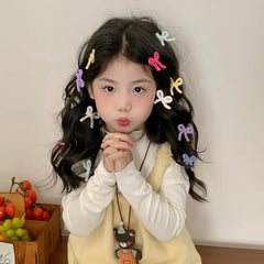 Fashion Sweet Bowknot Scrunchies for Baby Girls Cute Classic High Elastic Hair Ties for Kids Children Hair Accessories in Stock