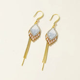Fashion Luxury Tassel Dainty Drop Earrings for Girls Elegant Charms Art Deco Jewelry for Women Lady Accessories Chinese Supplier