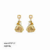 Fashion Vintage Dried Flowers Drop Earrings for Girls Elegant Luxury Jewelry for Women Ladies Wholesale China Factory Bulk