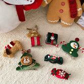 2025 Christmas Gift Snow Man Sweet Cute Hair Clips for Baby Girls Fashion Kawaii Alligators for Kids Children Hair Accessories