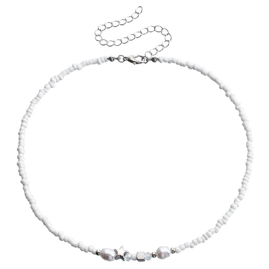 Fashion Star Beads Simple Solid Color Necklaces for Girls Sweet Trendy Jewellry for Women Ladies Accessories Chinese Supplier