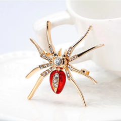 Fashion Glitter Spider Luxury Sparkle Brooches for Girls Stylish Pins Jewelry for Women Ladies Accessories Wholesale Hot Sale