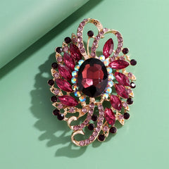 Fashion Rhinestone Glitter Sparking Dainty Brooches for Girls Glamorous Vintage Pins Jewelry for Women Ladies Accessories