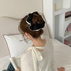 Fashion Elegant Trendy Sweet Scrunchies for Girls French Style Lustrous Hair Ties for Women Ladies Hair Accessories Female