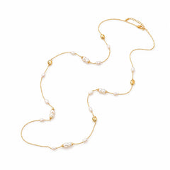 Ladies Freshwater Pearl 18k Gold-plated Red Chain Necklace Elegant Vintage Fashion Charms Factory Price in Stock Daily Jewelry