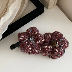 Women Winter Autumn Flower Shape Banana Clips Fashion Elegant Vintage Lightweight Wholesale in Stock Hair Clips Accessories