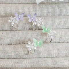 Sweet Butterfly Elegant Hoop Earrings for Girls Princess Style Trendy Jewelry for Women Ladies Bijuterias Chinese Supplier