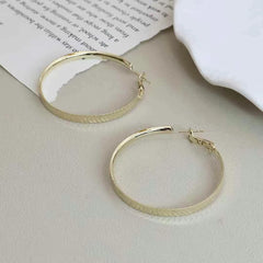 Ladies Simple Hot Sale Large Circle Hoop Earring Fashion Sequined Chic Charms High Quality Bulk Jewelry Accessories for Casual