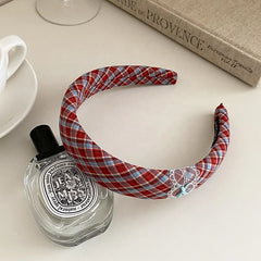 Fashion Classic Plaid Lace Bowknot Head Band for Girls Elegant Trendy Cute Hair Band for Women Ladies Hair Accessories in Stock