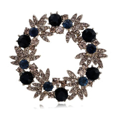 Fashionable Dinty Luxury Glitter Sparkling Brooches for Girls Rhinestone Sweet Elegant Pins Jewelry for Women Ladies Accessories