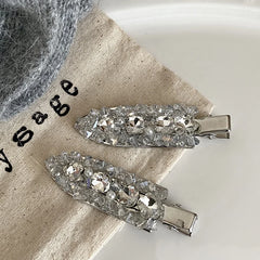 Female Hot Sale New Design Rhinestone Small Alligator Clip Sparking Glitter Fashion Chic Customized in Stock Hair Clip Accessory